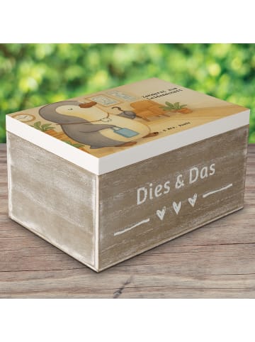 Mr. & Mrs. Panda Holzkiste Zahnarzt Leidenschaft Design mit Spruch in Weiß