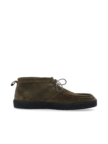 Bianco Wildlederstiefelette in OliveBlack
