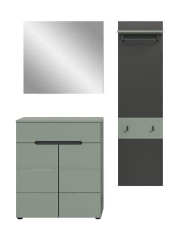ebuy24 Garderobenmöbel Canu (3-teilig) Staubgrün 140 x 37 cm