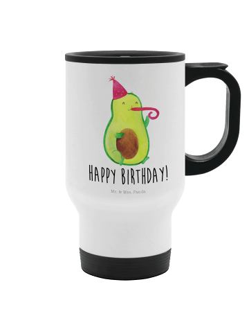 Mr. & Mrs. Panda Kaffeebecher Avocado Geburtstag mit Spruch in Weiß