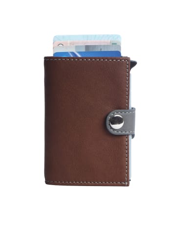 Margelisch Kreditkarten-Minibörse noonyu single leather in haselnut