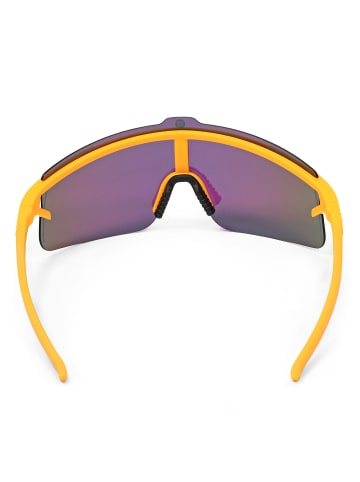 YEAZ SUNSHADE Sport-Sonnenbrille Black/Silver in Gelb / Grün
