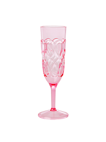 Rice Acryl Champagner Glass in pink