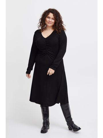 Fransa Jerseykleid FPDOT 20612864 Basic A-Linien-Kleid mit Raffung in schwarz