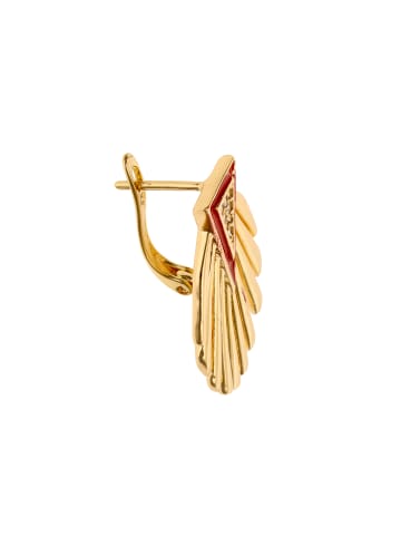 IZIA Women Latch Back Earrings in Rose Gold Red