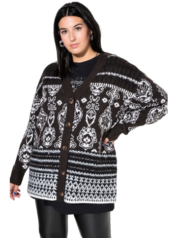 Studio Untold Strickjacke in dunkelbraun