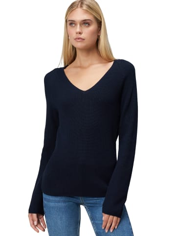 Zero  Strukturpullover mit V-Ausschnitt in Hydrangea