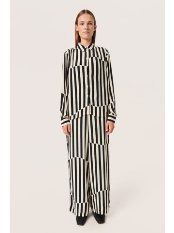 Soaked in Luxury Langarm - Hemd SLMolly in Irregular Stripes Beige Print