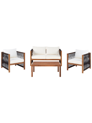 Beliani 4-tlg Lounge Set ANTRIA in Braun/Schwarz