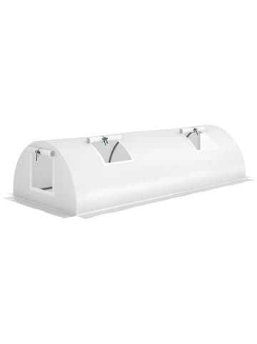 Outsunny Gewächshaus 300L x 80B x 45H cm Weiß
