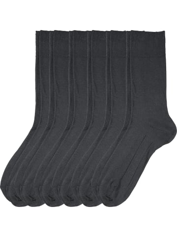 Erwin Müller Baumwolle Unisex-Socken 6 Paar in anthrazit