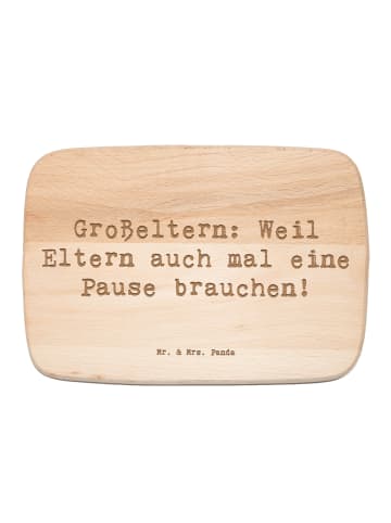 Mr. & Mrs. Panda Servierbrett Spruch Großeltern Pause mit Spruch in Transparent