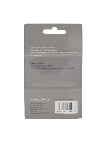 Worldpack Reiseaccessoires Kofferschloss 3 cm in gold
