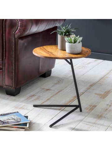 KADIMA DESIGN Beistelltisch 40x46x40cm Holz Metall Couchtisch, Industrial