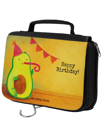 Mr. & Mrs. Panda Kulturtasche Avocado Geburtstag Design mit Spruch in Weiß