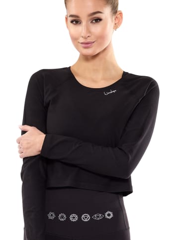 Winshape Functional Light and Soft Cropped Long Sleeve Top AET116LS in schwarz