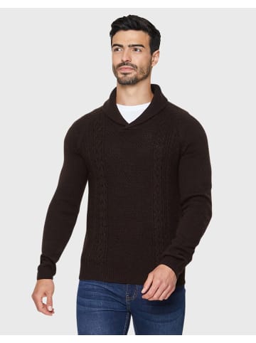 Threadbare V-Pullover Trojan in schwarz-braun