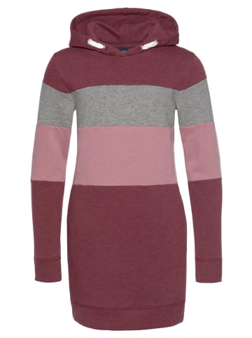 Kidsworld Sweatkleid in bordeaux-rosa