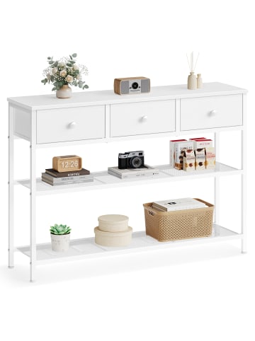 SONGMICS Konsolentisch Bellah in Wolkenweiß - (B)30 x (H)78.7 x (T)98.8 cm