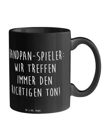 Mr. & Mrs. Panda Geschenktasse Handpan Spieler mit Spruch in Schwarz