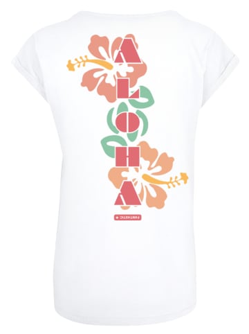 F4NT4STIC Extended Shoulder T-Shirt PLUS SIZE Aloha in weiß