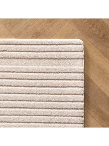 KADIMA DESIGN Teppich Kurzflor Boho Design Microfaser Baumwolle Schlafzimmer in Creme