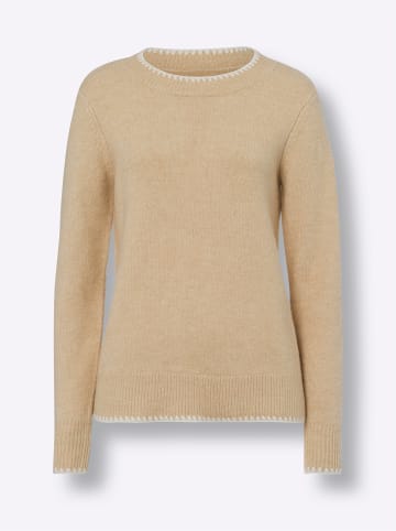 Heine Langarm-Pullover in beige-meliert