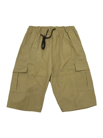 Forbest Cargo Bermuda Shorts Kurze Freizeit Hose mit Tunnelzug in Beige