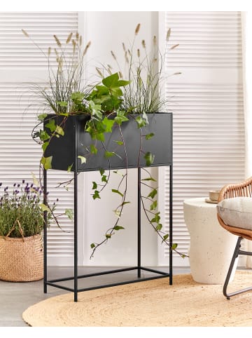 Beliani Indoor Blumentopf TAPIEN in Schwarz - (W) 70 x (H) 100 x (L) 30 cm