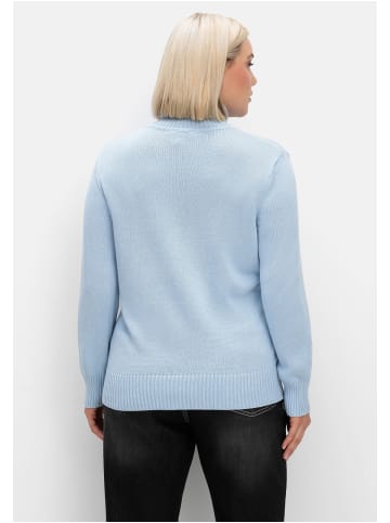 sheego Rollkragenpullover in eisblau