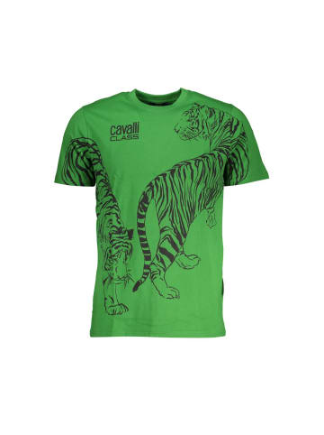 cavalli CLASS Grünes Baumwoll-T-Shirt
