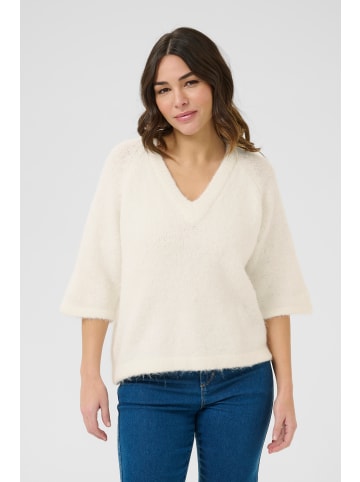 Kaffe Strickpullover KAemilie Baggy fit in Chalk