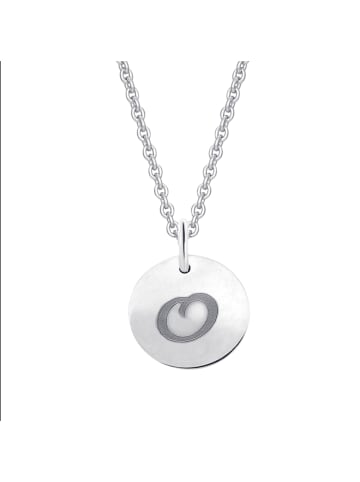 ONE ELEMENT  Buchstabe O Buchstaben Anhänger aus 333 Weißgold Ø 11,0 mm in silber