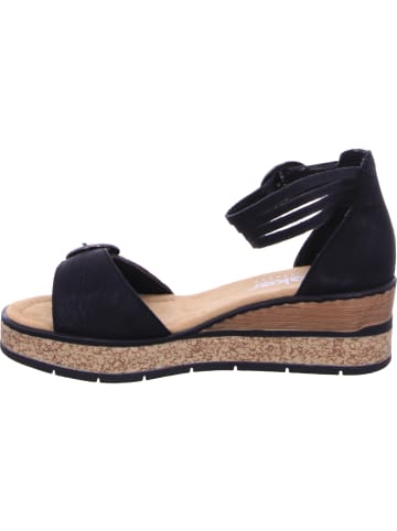 rieker Keilsandalette in schwarz