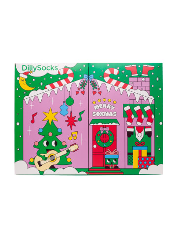 DillySocks Socken-Adventskalender Adventskalender 2025 in Mehrfarbig