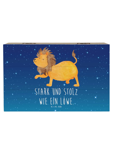 Mr. & Mrs. Panda Aufbewahrungsbox Sternzeichen Löwe mit Spruch in Sternenhimmel Blau