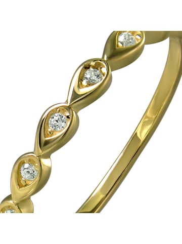 GoldDream Goldring 333 Gelbgold - 8 Karat Drops Größe 60 (19,1) Ringe