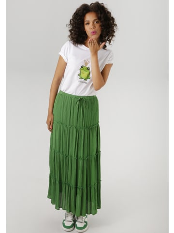 Aniston CASUAL T-Shirt in weiß bedruck