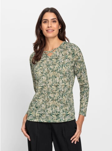 WITT WEIDEN Shirt in lindgrün-zitrone-bedruckt