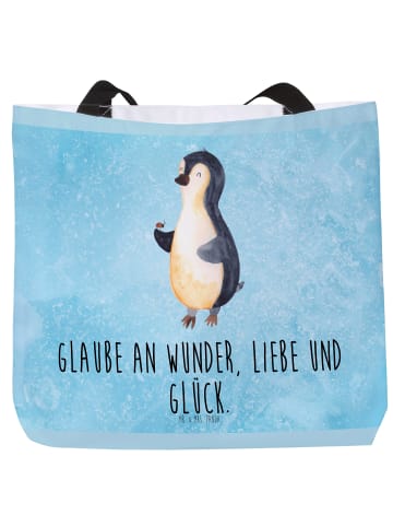 Mr. & Mrs. Panda Shopper Pinguin Marienkäfer mit Spruch in Eisblau