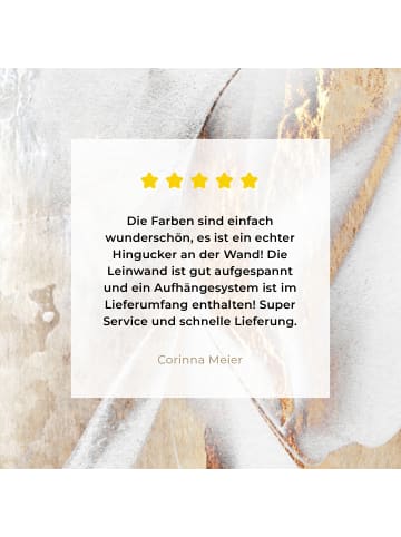 MuchoWow Leinwand bilder Abstrakte Kunst weiß gold (BxH)