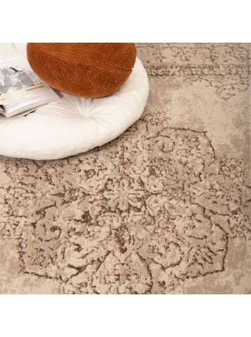 KADIMA DESIGN Teppich Kurzflor Orientalisch Wohnzimmer in Beige