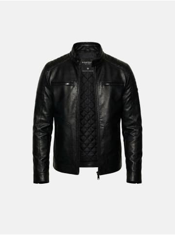 KOROSHI Biker-leder-effektjacke in Schwarz