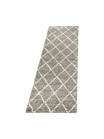 KADIMA DESIGN Teppich Hochflor Shaggy Geometrisch Polypropylen Wohnzimmer in Beige