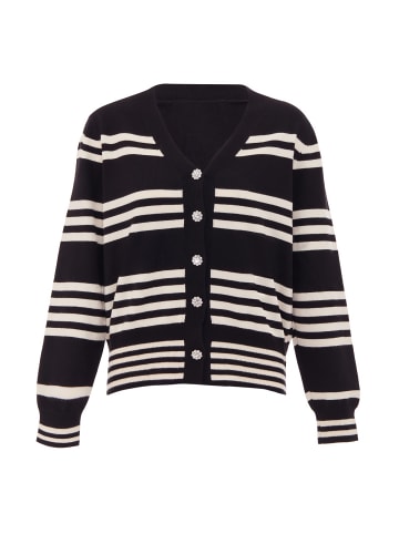 Usha Cardigan in Schwarz Wollweiss