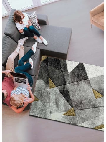 Atticgo Kurzflor-Teppich BIANCA in grau