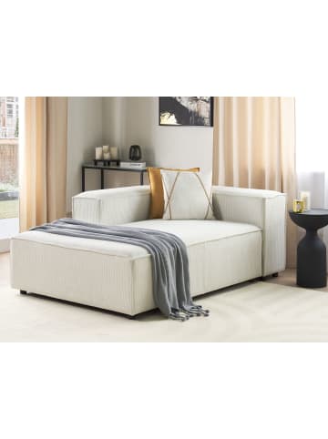 Beliani Chaiselongue ARDAL in Weiß/Schwarz - (W) 119 x (H) 68 x (L) 180 cm