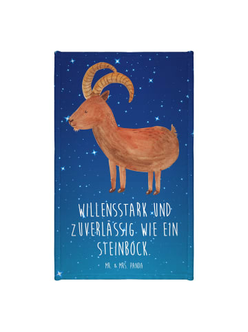Mr. & Mrs. Panda Gästehandtücher Sternzeichen Steinbock mit Spruch in Sternenhimmel Blau