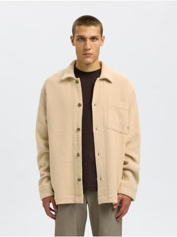 Selected Langarmhemd in egret