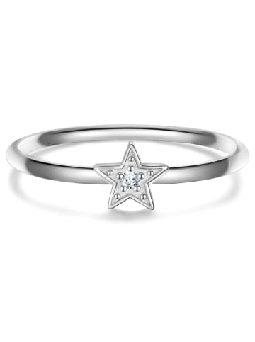 Glanzstücke München Ring Stern aus Sterling Silber mit Zirkonia in silber